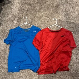 Nike Mens Red and Blue Short Sleeve Tees